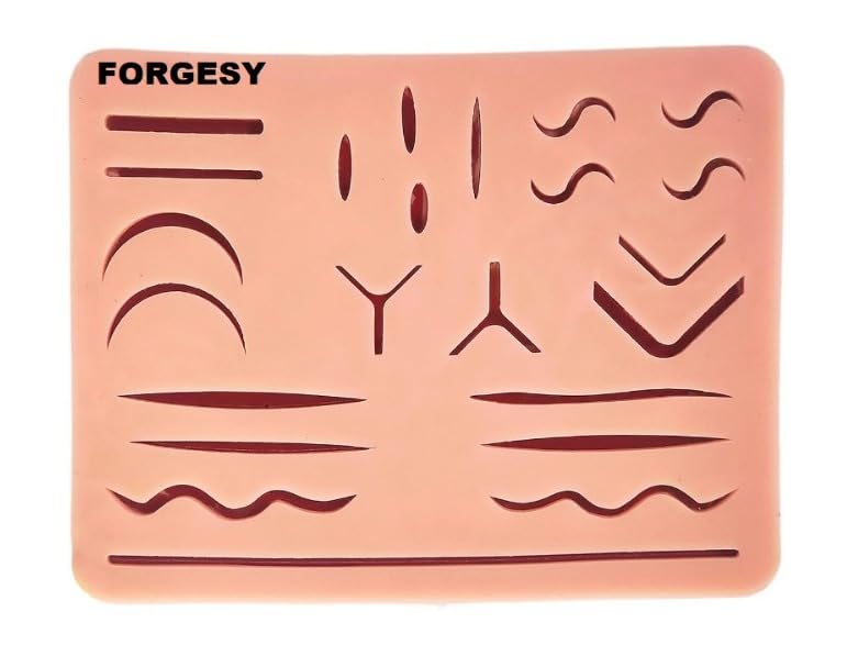 FORGESY 3 Layer with 14 Wounds Medical Skin Wound Suture Training Practice Kit Suturing Pad (B0DBHRXPG9) Amazon Price History, Amazon Price Tracker