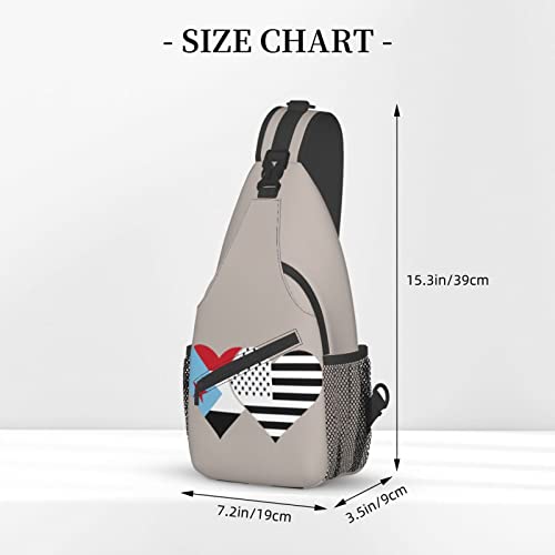 Mochila bandolera unisex negra para senderismo miniatura 4