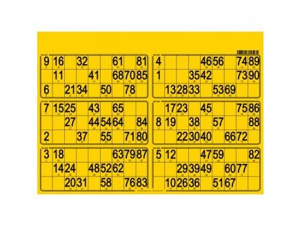 Activité Ludique Plaque De Loto 6 Grilles - Carton Rigide 1mm Rose