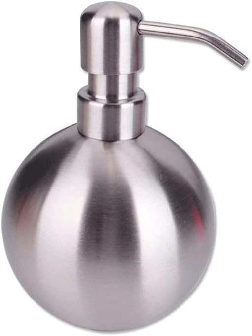Soap Dispenser Spherical Soap Dispenser Stainless Steel Pump Bottle Exquisite Lotion Dispenser Suitable for Kitchen Bathroom and Toilet for Kitchen,Bathroom,Office