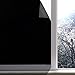 Blackout Window Film, Static Cling Window Tint 100% Light Blocking No-Glue Window Cover for Home Privacy, Room Darkening, Nap Time, Aquarium, Baby Room, Day Sleeping (Matte Black, 17.7x78.7 Inch)