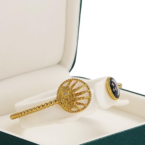 Emeralds Leather Bracelet Bangle Box Jewelry Gift Case Velvet Interior Bracelet Storage Holder(Green)