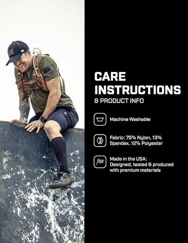 Image of DFND Unisex Hybrid Ax /Rx Over the Calf Compression Socks (1 Pair) - Injury Relief, Recovery - Made in USA