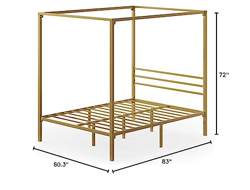 Zinus CPBFG-Q Patricia Gold Metal Canopy Platform Bed Frame thumb #9