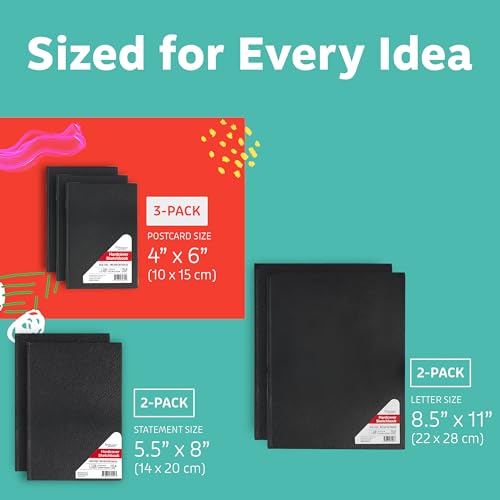 Hardcover Sketch Book 3 Pack Drawing Books 4" x 6" Sketchbooks, 110 Sheets Hardbound Journal, Ideal for Pencils, Graphite, Charcoal, Pen