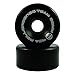 RollerBones Team Logo 98A Recreational Roller Skate Wheels (Set of 8), Black, 57mm