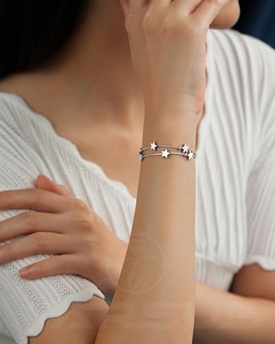 Tarsus Gift for Friend, True Friends Like Stars are Always There, Woman Friendship Gifts Idea, Star Bracelet for Bestie Soul Sister Christmas/Birthday/Mothers Day2