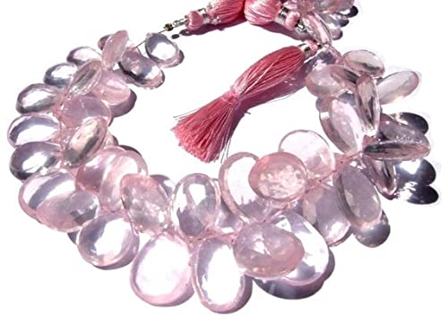Quartz rose perles briolettes naturelles pour fabriquer un cadeau d'anniversaire