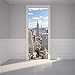 BXZGDJY 3D Habitaciones De Vinilo Etiqueta De La Puerta Papel Tapiz Murales Murales Pegatinas Carteles Pegatinas De Pared Diy Decoraciones Mercado De Nueva York 95X215Cm