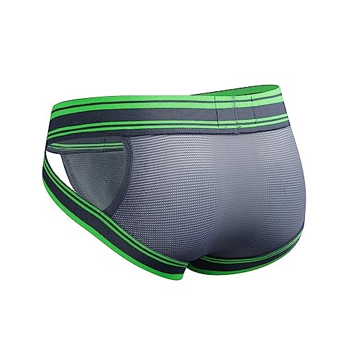 JOCKMAIL Mesh Athletic Supporters Mens Briefs Underwear Comfort Male Underwear for Gym Sport