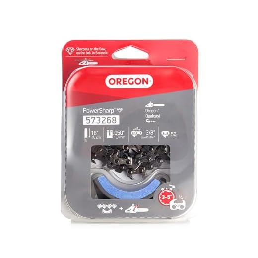 Oregon PowerSharp Ersatzkette für Säge CS300, Sägekette mit 3/8", .050" (1,3 mm) Treibgliedstärke, 56 Treibglieder für 40 cm Schnittlänge Für Oregon CS300, Qualcast YT4353-02 Kettensägen