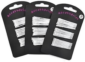 90 X White Hair Grips/Hair Pins/Kirby Grips - Size 6cm