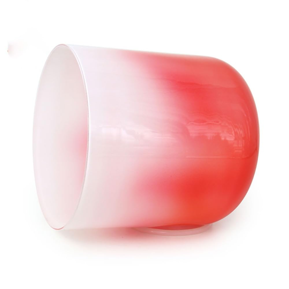 Rote Alchemistische Kristallschale, 6 Zoll, Klangschale für Chakra, Geschenk für Meditation Yoga und Klangheilung, mit gratis Acryl-Schlagzeug und O-Ringen (G Note)