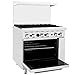 CookRite ATO-6B Commercial Manual Liquid Propane Range 6 Burner Hot Plate With Standard Oven 36