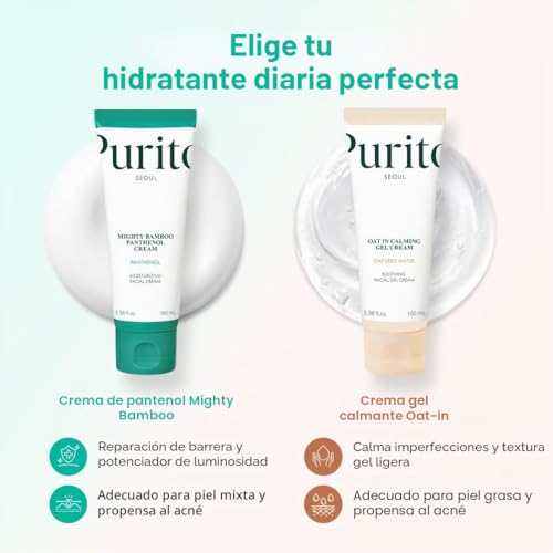 Miniatura 8 de Purito Post-Acne Moisturizer, Recovery Glow Boost, Silicone-Free, Non-Comedogenic, Vegan, Korean Skincare, Mighty Bamboo Panthenol Cream, 3.38 Fl Oz 100ml