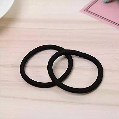 NALATI 100 Pack Black Simple Elastics Hair Ties