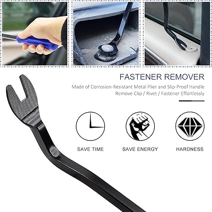 Image of 5PCS Non-Scratch Auto Trim Removal Tool Set - Multi-Purpose Plastic Pry Tool Kit for Removing Car Dash Panels, Clips, Interior Moldings, and Door Fasteners with Ease