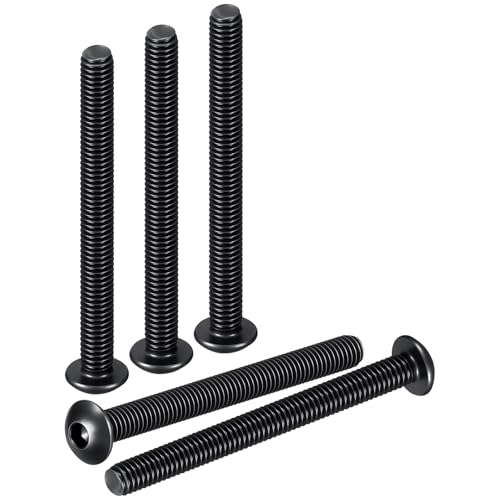 Image of DTGN M3-0.5x35mm Button Head Socket Cap Screws - 50Pack - Good for Road Bicycle, Mountain Bike, Auto, Motorcycle - Carbon Steel Black Oxide - Hex Socket Drive Fasteners