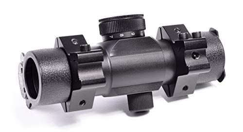 Hammers Donut Circle Dot Reticle 30Mm 1X30 Red Dot Sight For 22 Rim-Fire Rifles Airguns Pistols With 3/8 Dovetail Rings Built-In Stop Pin Flip Lens Caps #TOP1