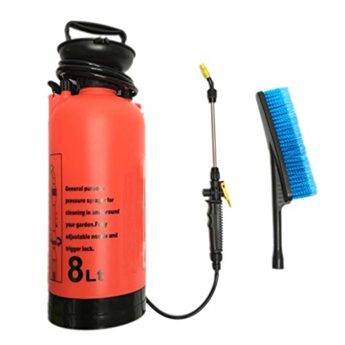 XDXDO 8L Manual Portable Pressure Washer Family Cars,Disinfection Watering Sprayer with High Pressure Washing Device with Car Brush