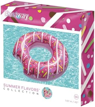 Bestway Inflatable Donut Lounger Tube Float Pool Toy 107 cm (Pack of 1)