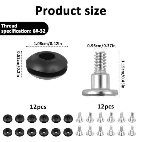 12 Pack 3.5 inch HDD Screws Hard Disk Drive Shockproof Hard Drive Screws and Shock Absorption Rubber Washer Kit Mounting for 3.5 inch Disk Mounting Accessories