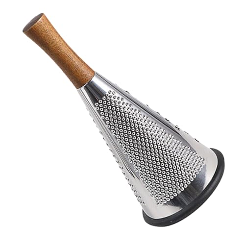 Rallador multifuncional de acero inoxidable con mango de madera miniatura 1