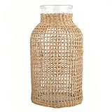Vase en jonc de mer : mettez-le sur votre bureau, il est élégant et attrayant, montrant votre vase
