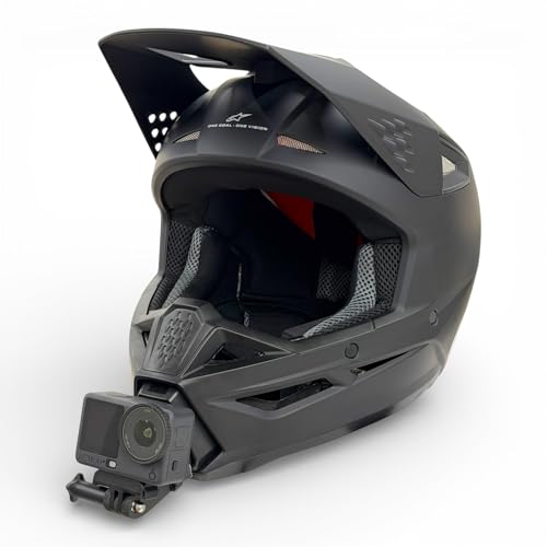 Action Cam Chin Mount pour casques de moto - Ajustement parfait pour plus de 80 casques - Kit (base + modules complémentaires) - Alpinestars SM3