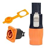 Prise d'alimentation orange étanche IP65 à 3 broches, faisceau lumineux de scène, cordon d'alimentation à 3 broches, affichage LED, prise aviation 20 A