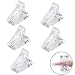 nuoshen 5 pinzas transparentes para uñas de gel de polietileno, de construcción rápida, extensión de dedo, UV LED Quick Nail Builder Kit de herramientas de manicura de plástico para gel de poli