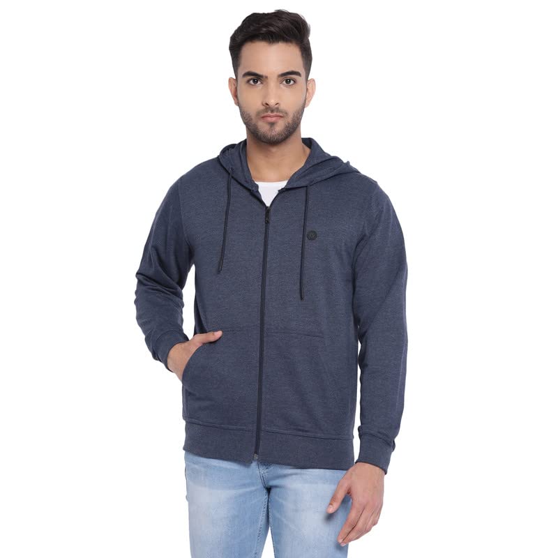 Sweat à capuche bleu chiné Turtle Essential pour homme taille 42