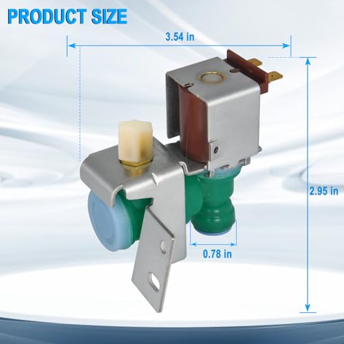 W10238100 WPW10238100 Refrigerator Water Inlet Valve Compatible with Whirlpool, Kenmore, Refrigerator, Replacement for W10498992 W11451511 W11512399 AP6017532 PS11750831 K-77473 IMV-8100 - Thumbnail 2