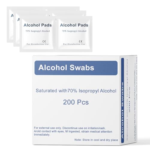 PESCADOR Alcohol swab pad/wipes sterile disinfectant antiseptic cleaning wipes all purpose (200pcs/pkt) Package May Vary