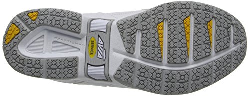 AVIA Men's Union Service Shoe, White/Chrome Silver/Steel Grey, 7 M US