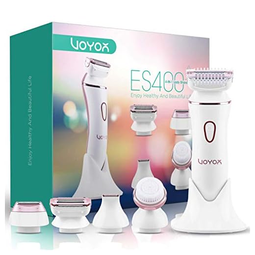 VOYOR Afeitadora Mujer Femenina Recortadora Electrica Bikini Rasuradora Mujer Depiladora para Facial Piernas y Axilas, la Línea del Bikini ES400