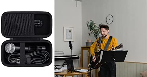 Aenllosi Hard Carrying Case for Shure SM58/PGA48/PGA58/SM48S/BETA 58A/SV200/SV100/KSM8 Microphone,Only Case (Black)