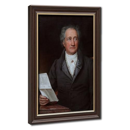 Toile Goethe Portrait déco murale salon et bureau avec système de cadre suspendu