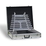 LSBHPPD 432Hz Hand Stand Quartz Crystal Singing Harp,432 Hz Pattern Sound Therapy Quartz Crystal Singing Harp,with 8 Tubes & Alumina Alloy Box,for Sound Bath and Meditatiion 440hz