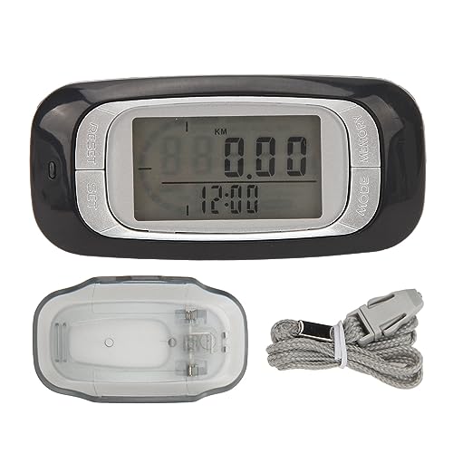 Función de grabación de Tiempo de calorías portátiles de Pasos Luz LED de Memoria de 7 días Pedómetro 3D para Caminar