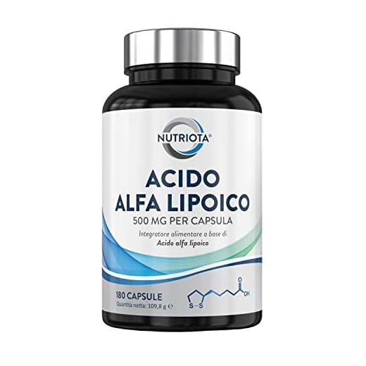 Acido alfa lipoico ALA 500 mg | 180 capsule