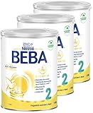 BEBA 2 - Folgemilch nach dem 6. Monat, Mit 5 HMO Komplex, Altersgerecht angepasster Proteingehalt, Nur Laktose, Ohne Palmöl, Ohne Fischöl, Babynahrung, Baby-Milchpulver, 3er Pack (3 x 800g)