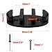 Zig Zag Cleat Kit for Kayak Anchor – Durable Black Nylon Rope Holder with Stainless Steel Screws, Essential Accessories for Canoes and Fishing Boats Bow, for 90mm Deck Marine Rigging Safety line