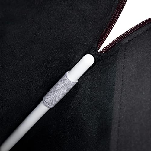 Image of Comfyable Tablet Sleeve Compatible for 12.9 inch iPad Pro M2 M1 2022 2021 with Magic /Smart Keyboard - PU Leather Waterproof Slim Protective Cover Case with Pencil Holder- Berry Brown