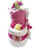 handtuchtorte 50 geburtstag Geschenk dekofine Handtuchtorte - Geschenkkorb - Handtuch - Wellness Geschenk
