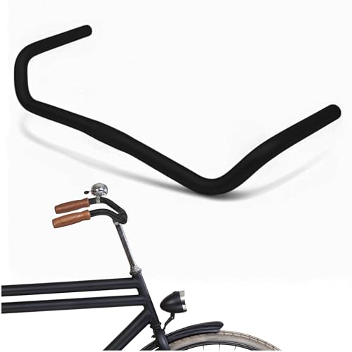 LOEVELOSI Klassischer Fahrradlenker Hollandrad Vintage Design Aluminium Lenker Schwarz für Retro Rennrad Hollandfahrrad Damefahrrad Herrenrad City Bike Handlebar Damen & Holland Fahrrad Hollandbike