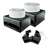 Buckle Guard Seat Belt Button Cover Deters Kids and Disabled Adults from Opening Their Seat Belt Buckles While Riding in a Motorized Vehicle (Black 2 Pk) Works Best on Buses, Commercial Vans