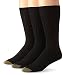 Gold Toe Men's Canterbury Dress Sock, 2 PK (6 PAIRS) 10-13, Black