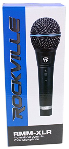 Rockville Rmm-Xlr Dynamic Cardioid Professional Metal Microphone W/10' Xlr Cable., Black #TOP6
