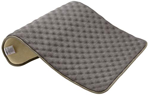 AmazonBasics Rippled Memory Foam Bath Mat, Grey, 50 x 80 cm, 2-Pack